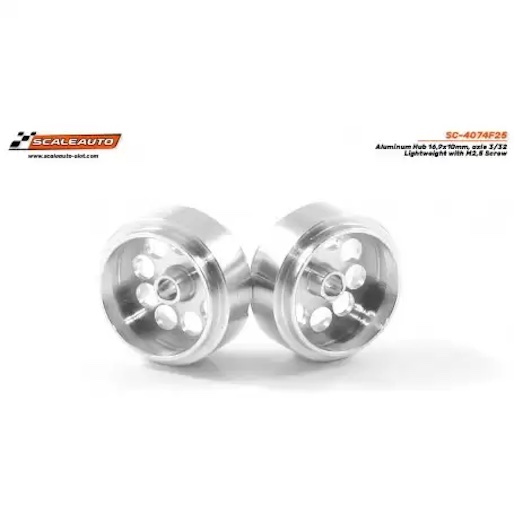 (image for) Scaleauto SC-4074F25 Aluminum Wheels 16.9 x 10mm Lightweight (x2)
